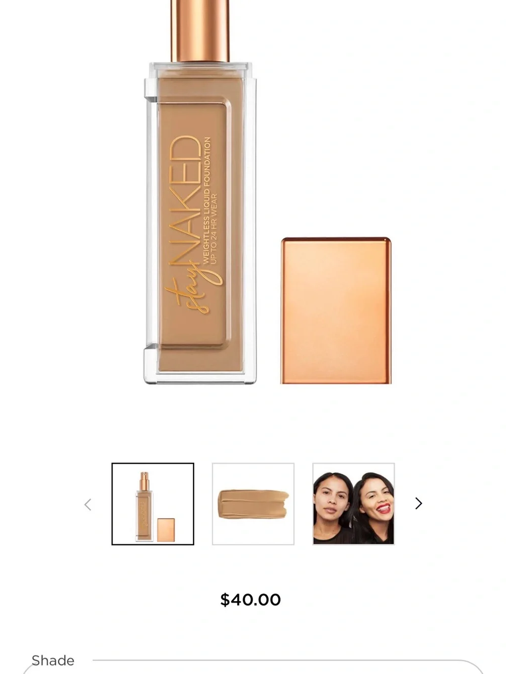 Urban Decay Stay Naked Weightless Liquid Foundation - Warm Beige 50WY